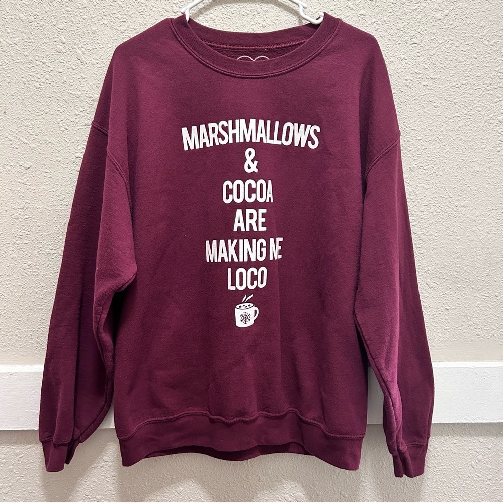 Live Love Gameday "Marshmallows & Cocoa" Sweatshirt Large